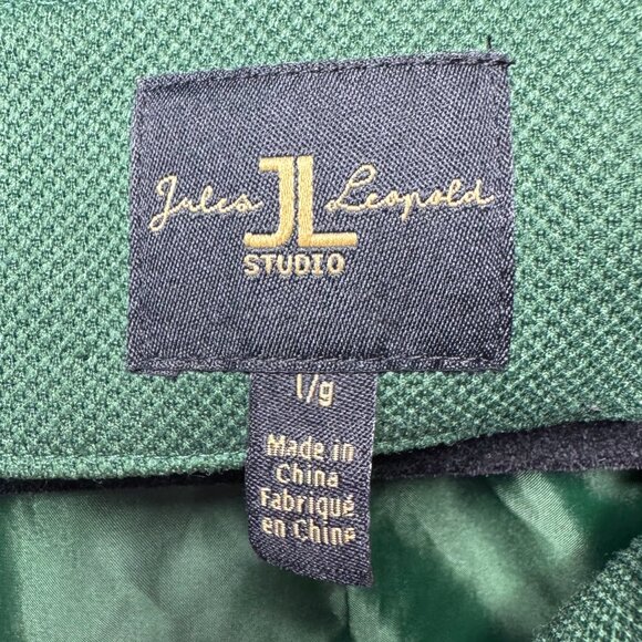 Jules & Leopold Womens Large Green Double Breasted Blazer Holiday Career Jacket - Picture 2 of 13